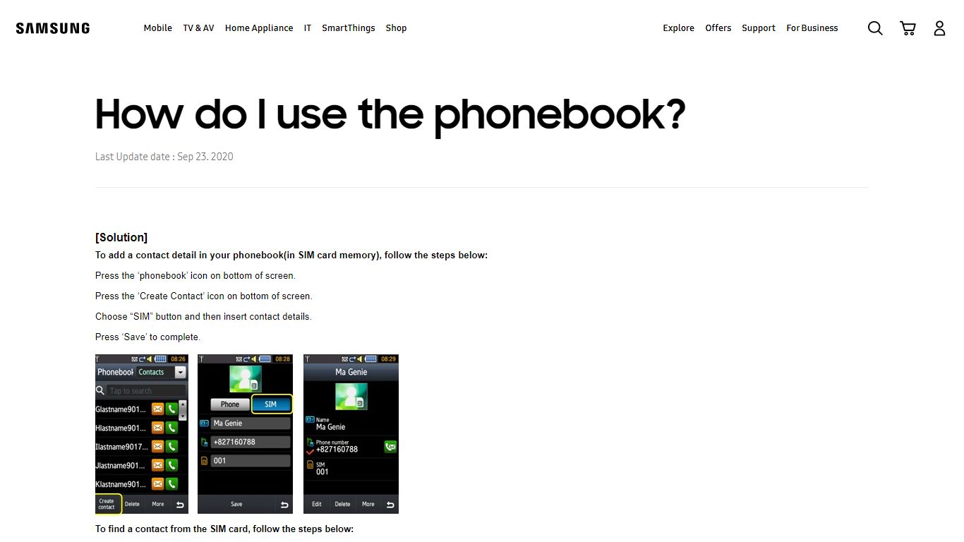How do I use the phonebook? | Samsung Levant